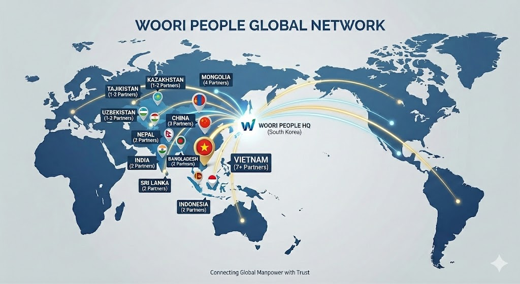 우리피플 전 세계 송출 파트너십 현황 지도